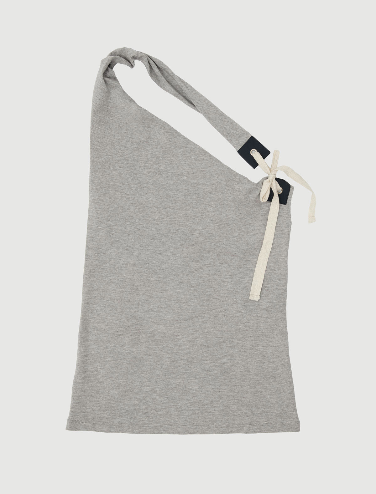 Simulet halter top patch detail eyelet adjustable strap grey