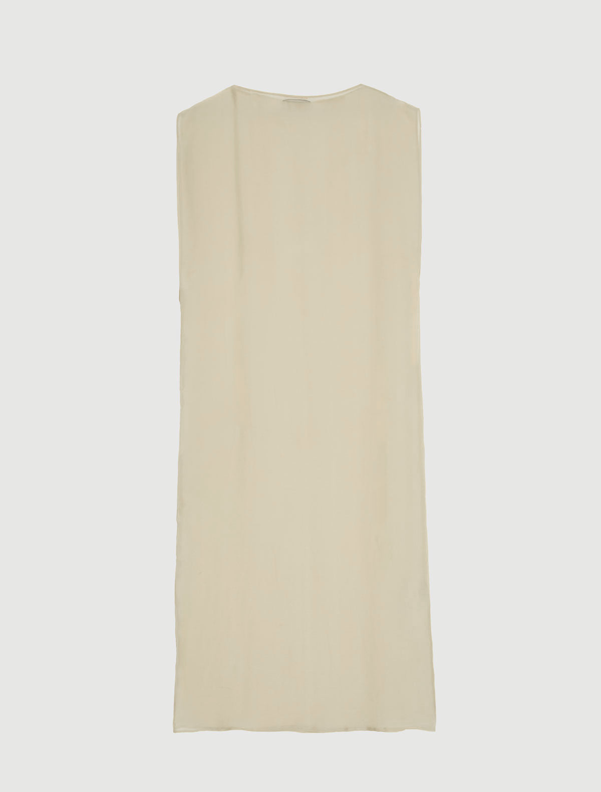 Long bibbit long straight dress double position design ecru