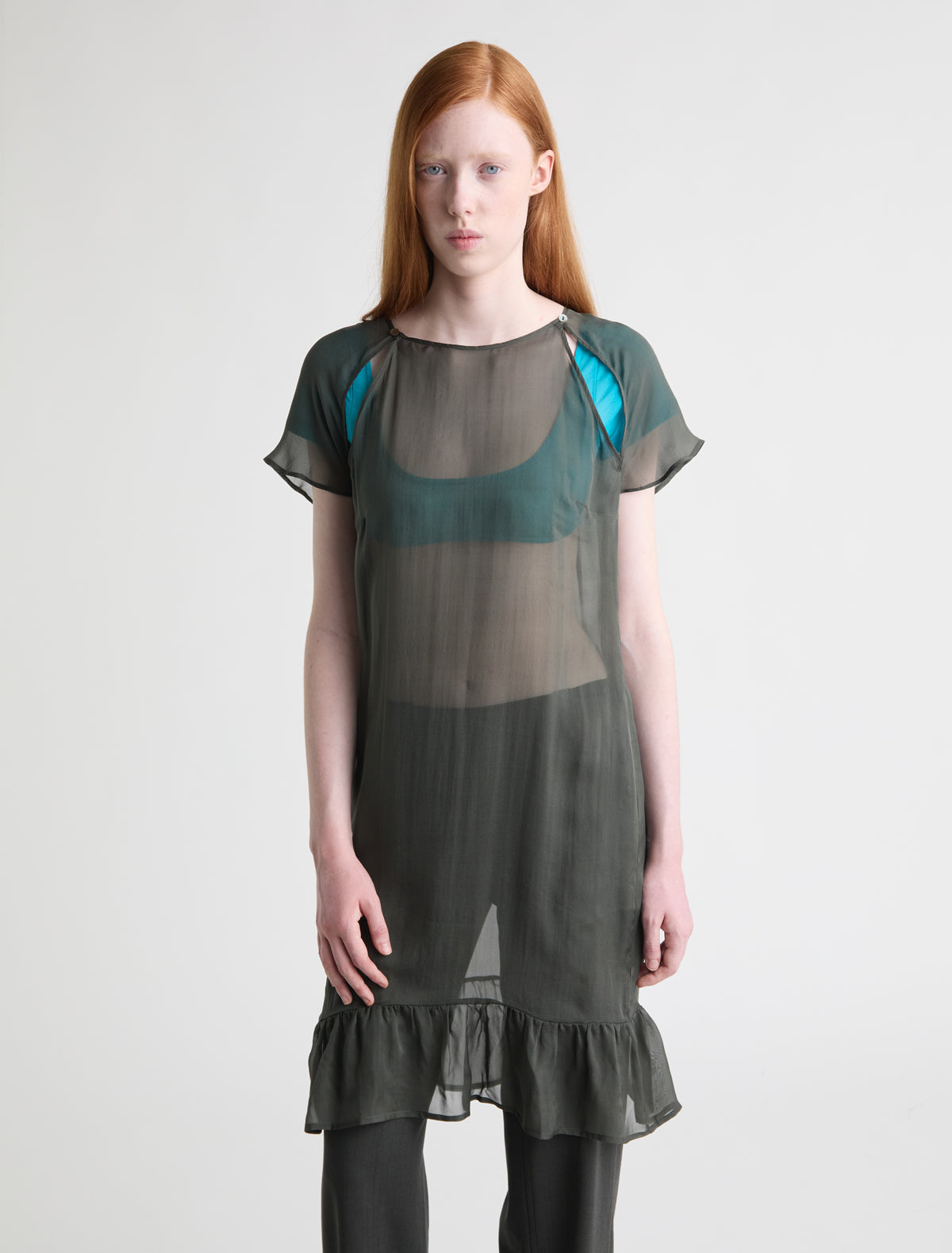 Lira dress verde oscuro