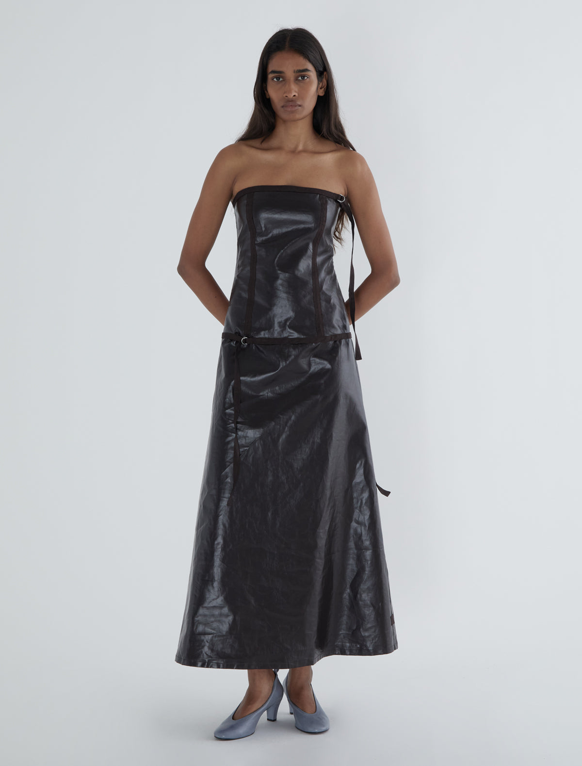 Milca bandeau dress cutout details