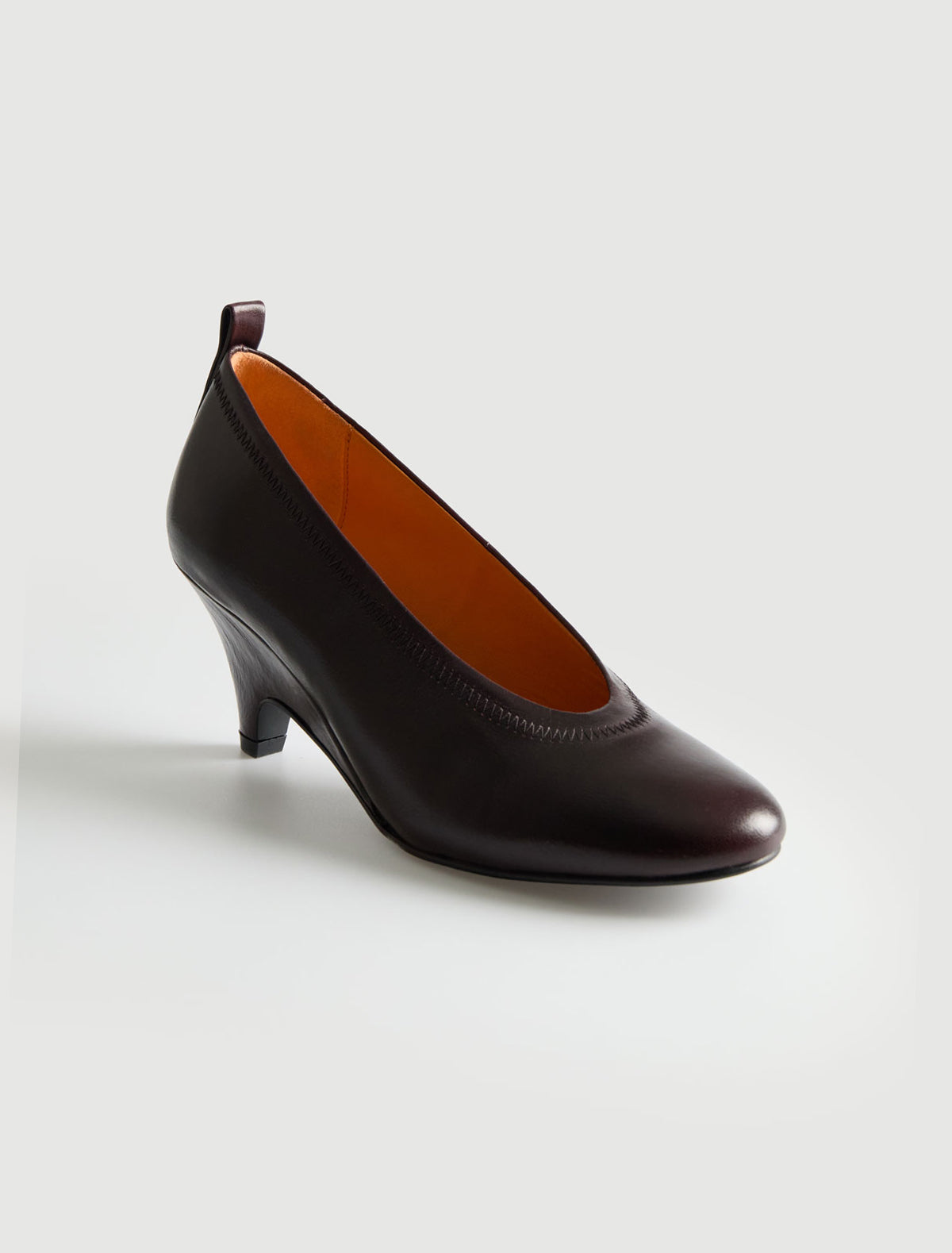 Joelia pump shaped 6 cm heel wine