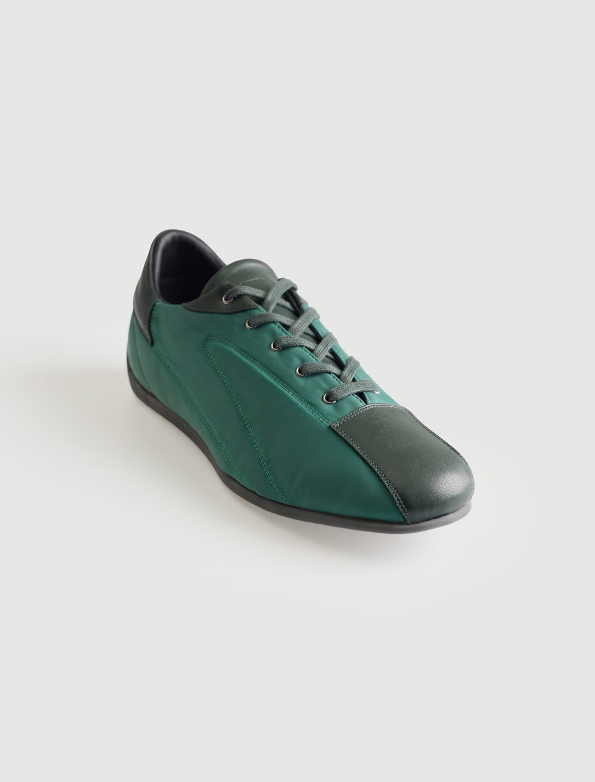 Miles b mens lace up sneakers rubber sole green