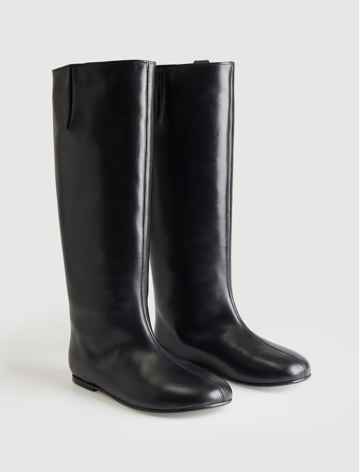 Napoli barefoot high straight leg pull on boots black