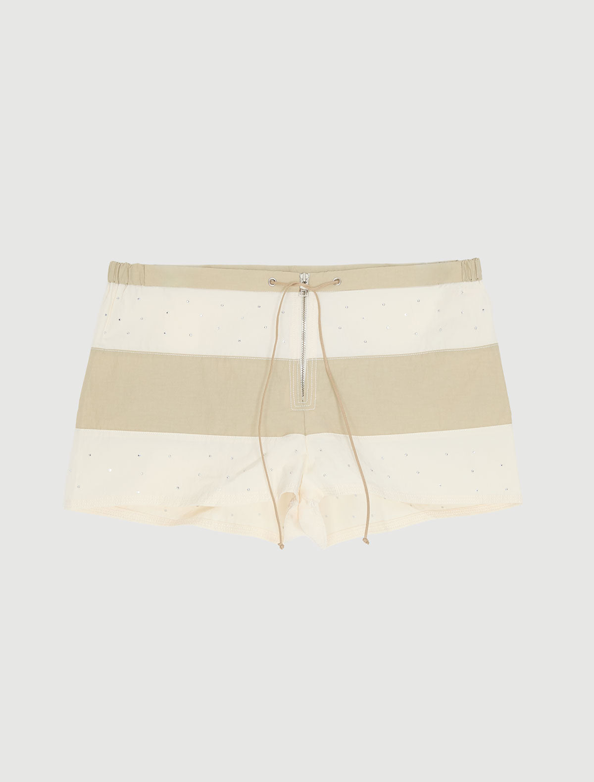 Zurriola short two tone nylon shorts strass detail