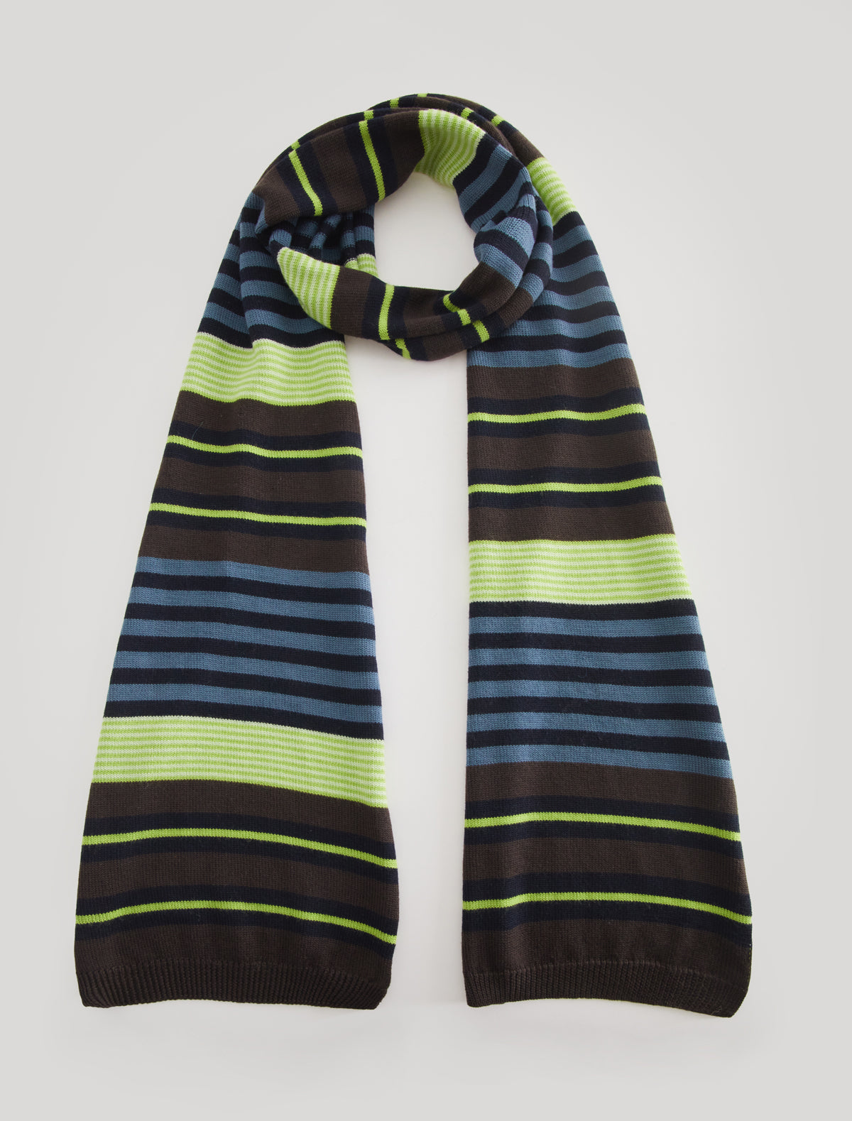 Quini striped scarf pw label one edge