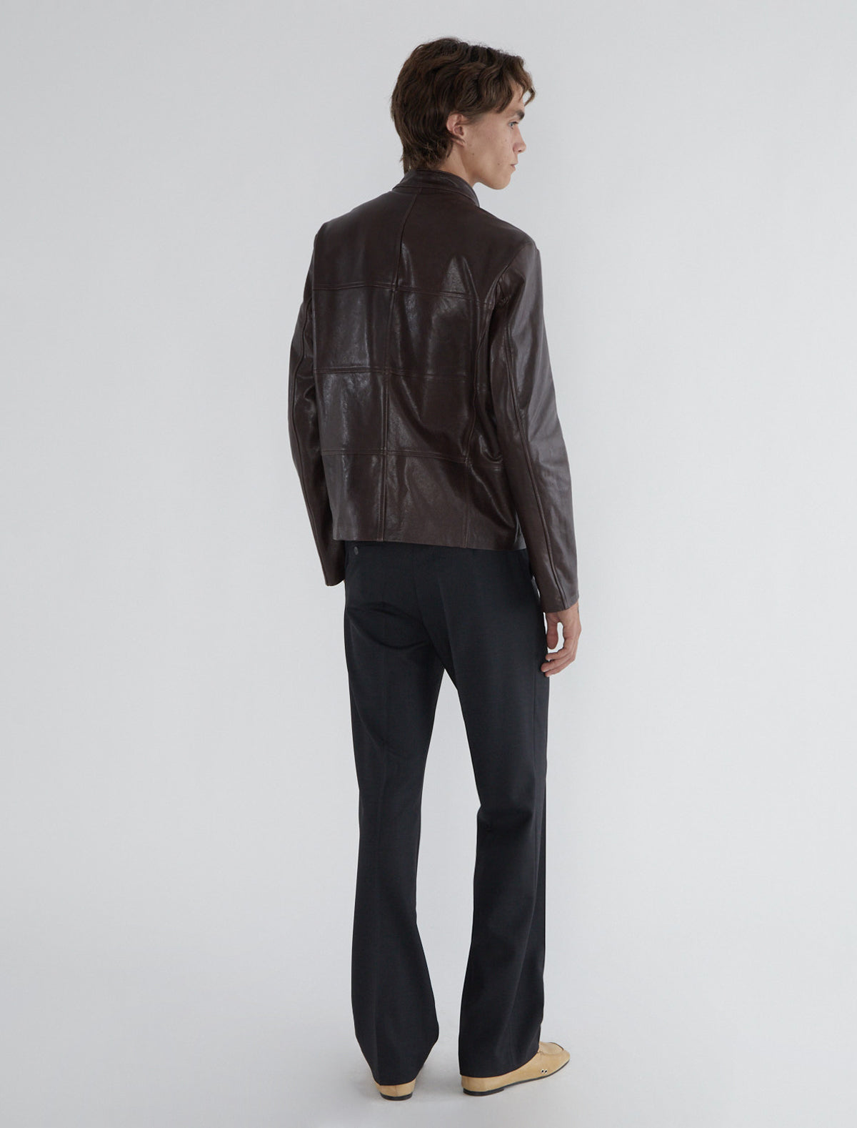 Niquel b men leather jacket front bukles adjustable fit