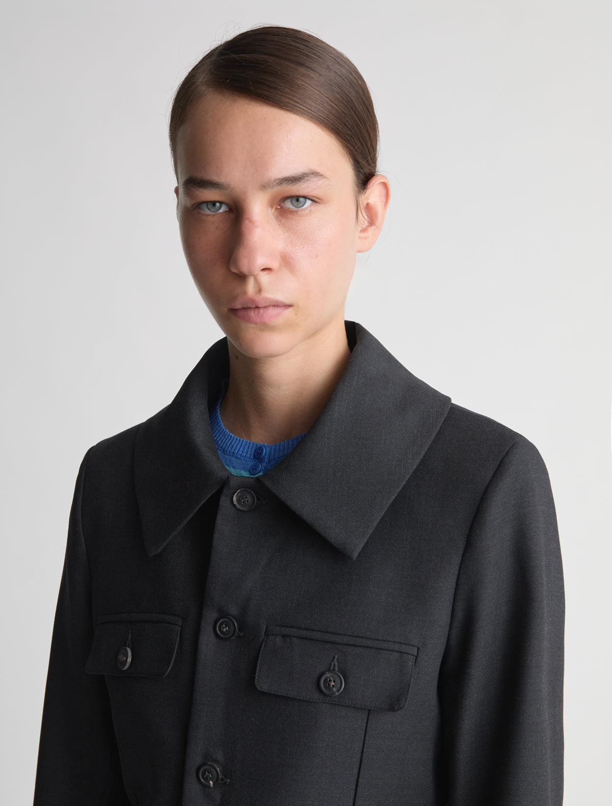 Zepel blazer oversized collar four front pockets