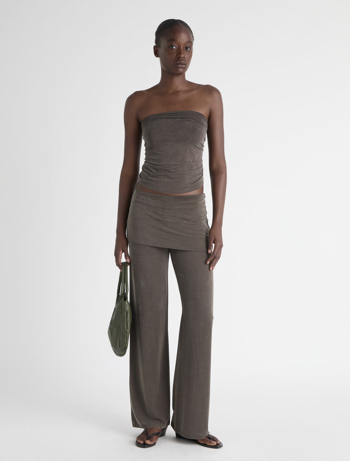 Alexia pants miniskirt cupro pants brown