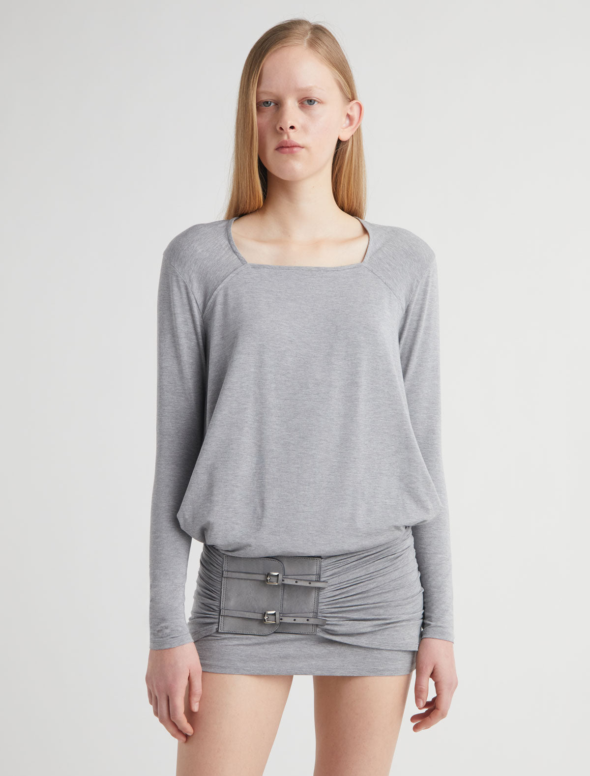 Brita long sleeve top double position design grey