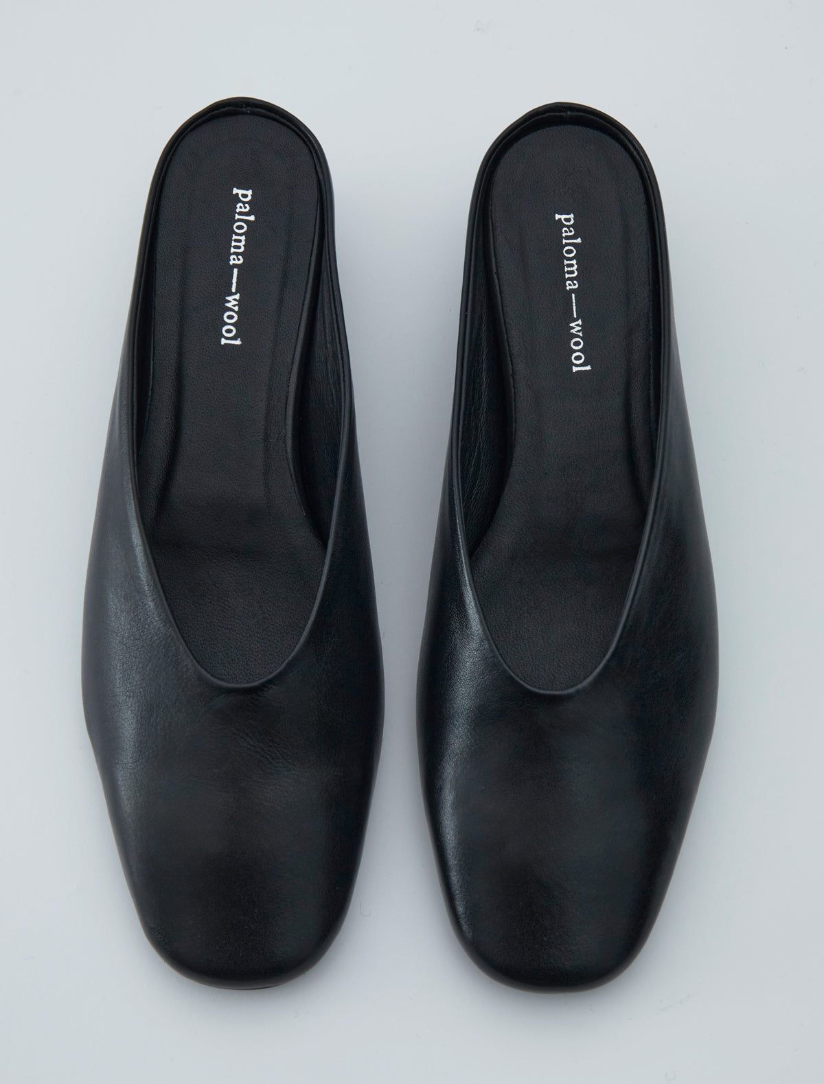 Fernanda round toe mule wedge black