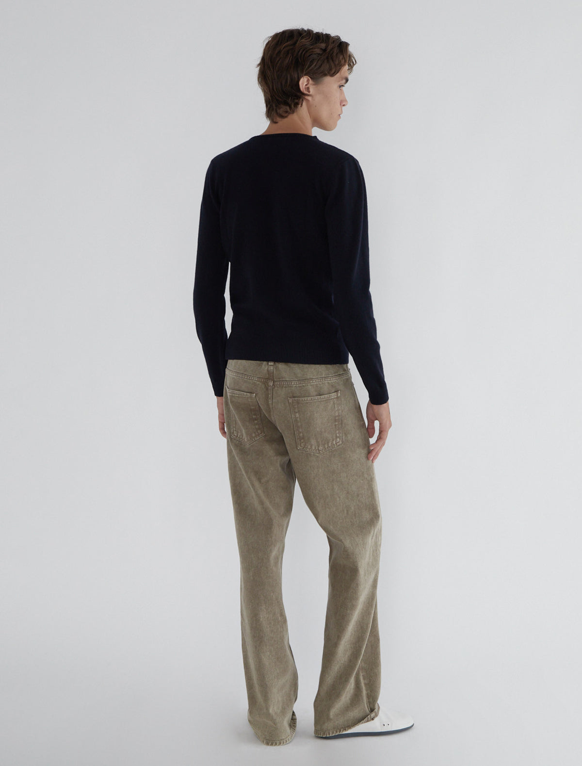 Donalti b men cardigan irregular button fastening navy