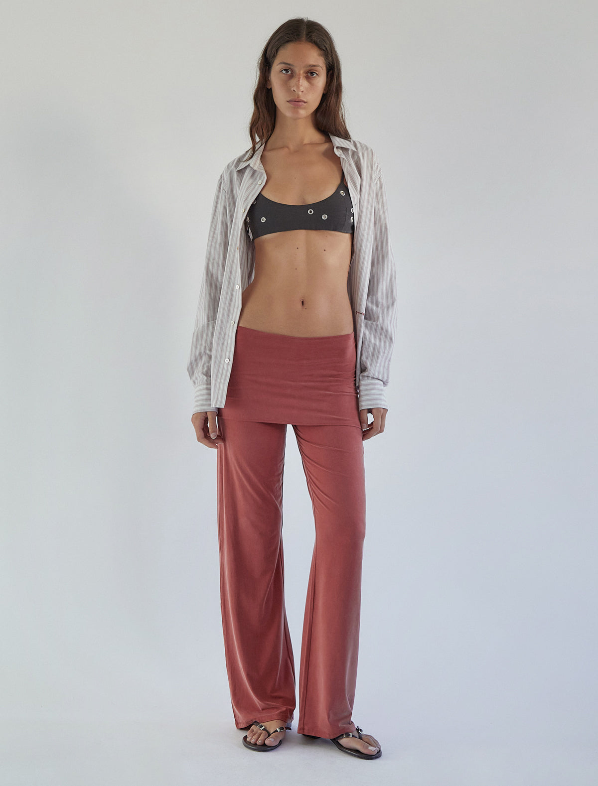 Alexia pants miniskirt cupro pants terracotta