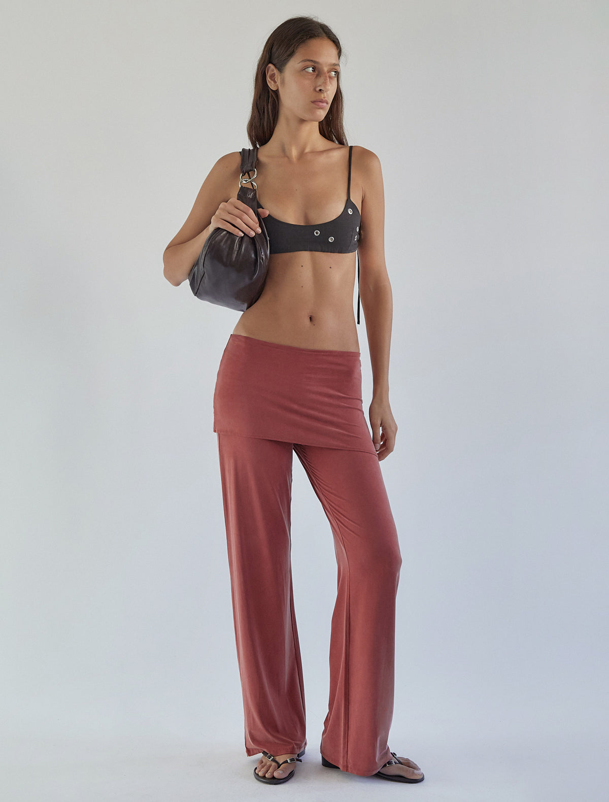Alexia pants miniskirt cupro pants terracotta