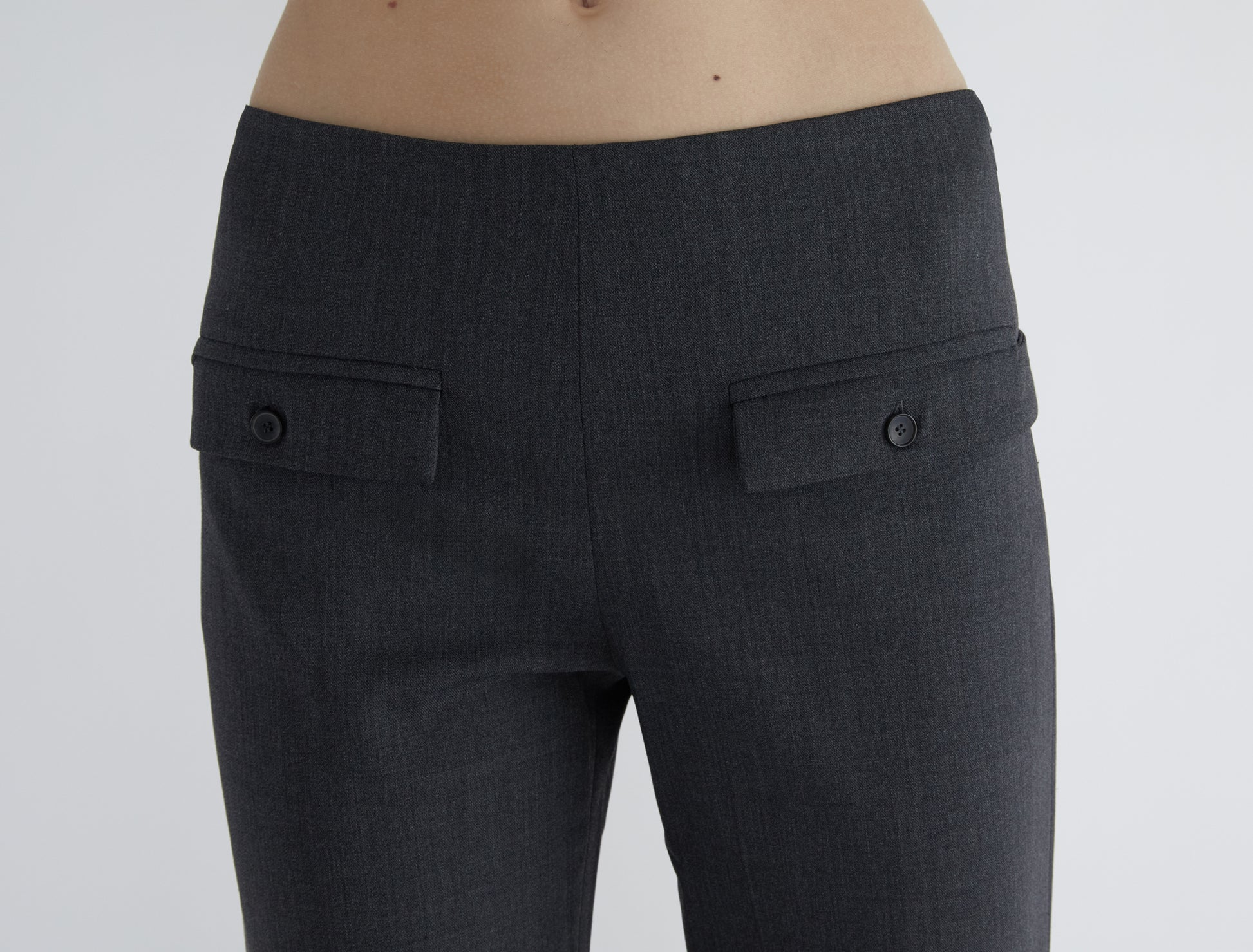 Belts tailored trousers front flap pockets