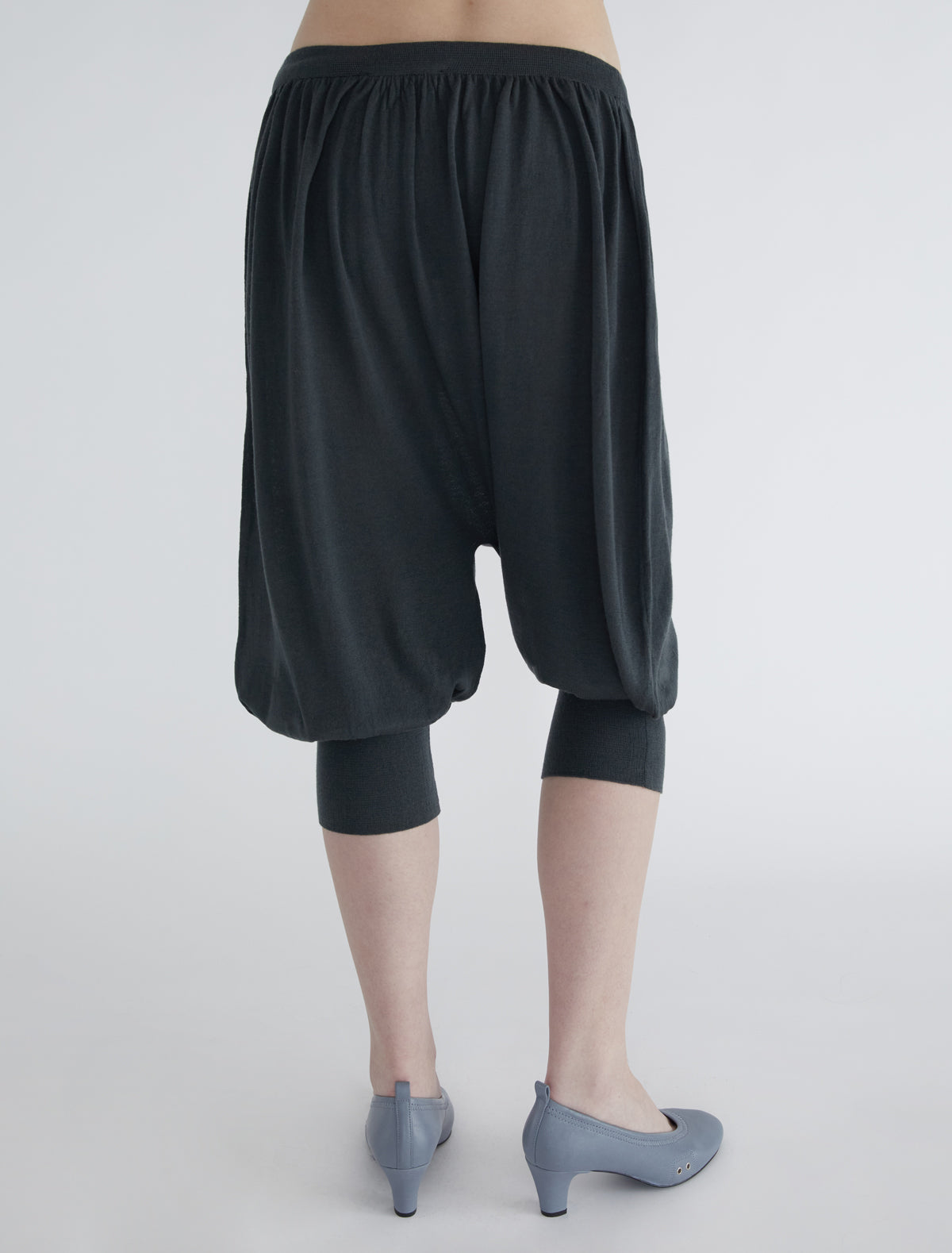 Cofre baggy drop crotch cropped pants darkgreen