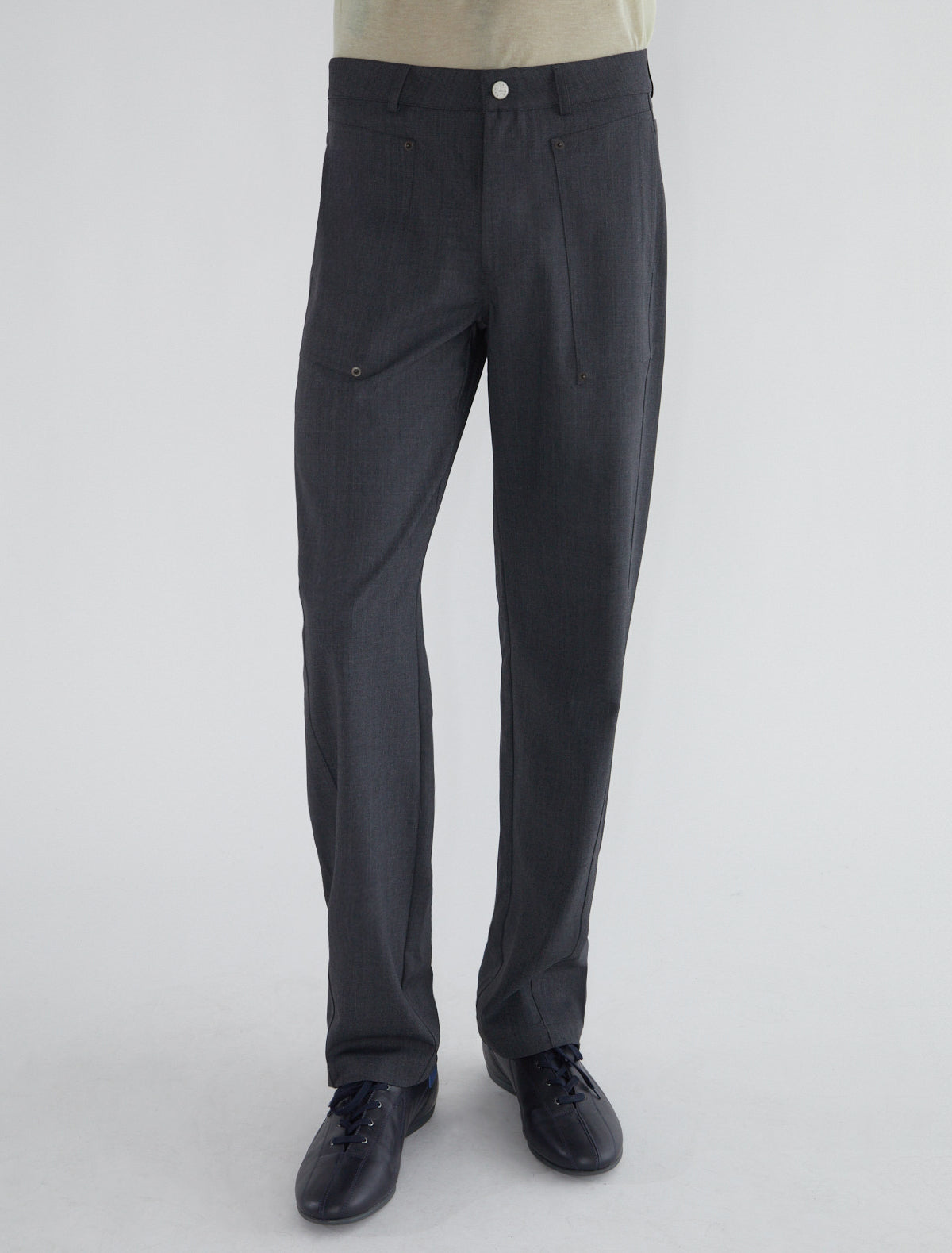 Orlando men trousers fordward seams darkgrey