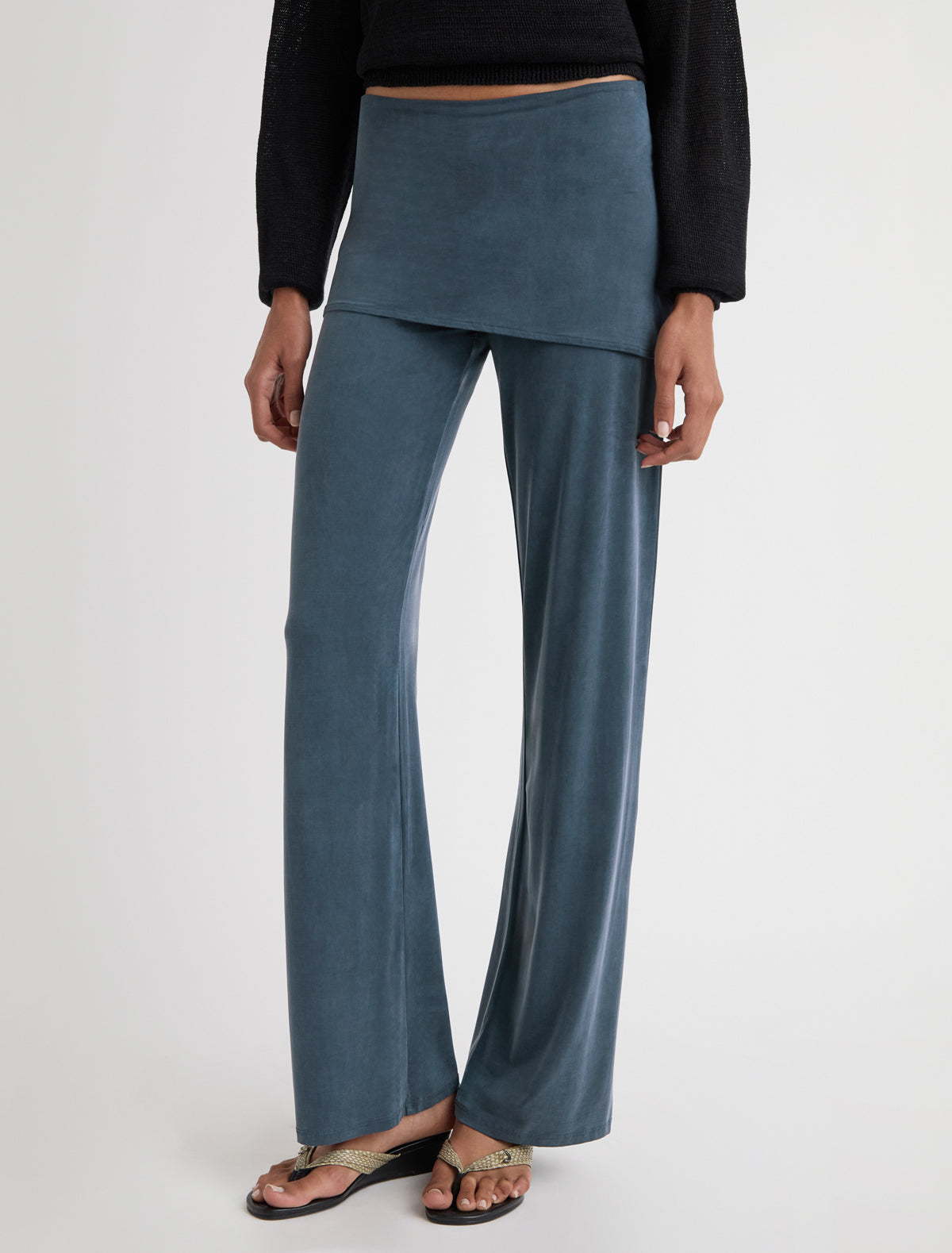 Alexia pants miniskirt cupro pants nileblue
