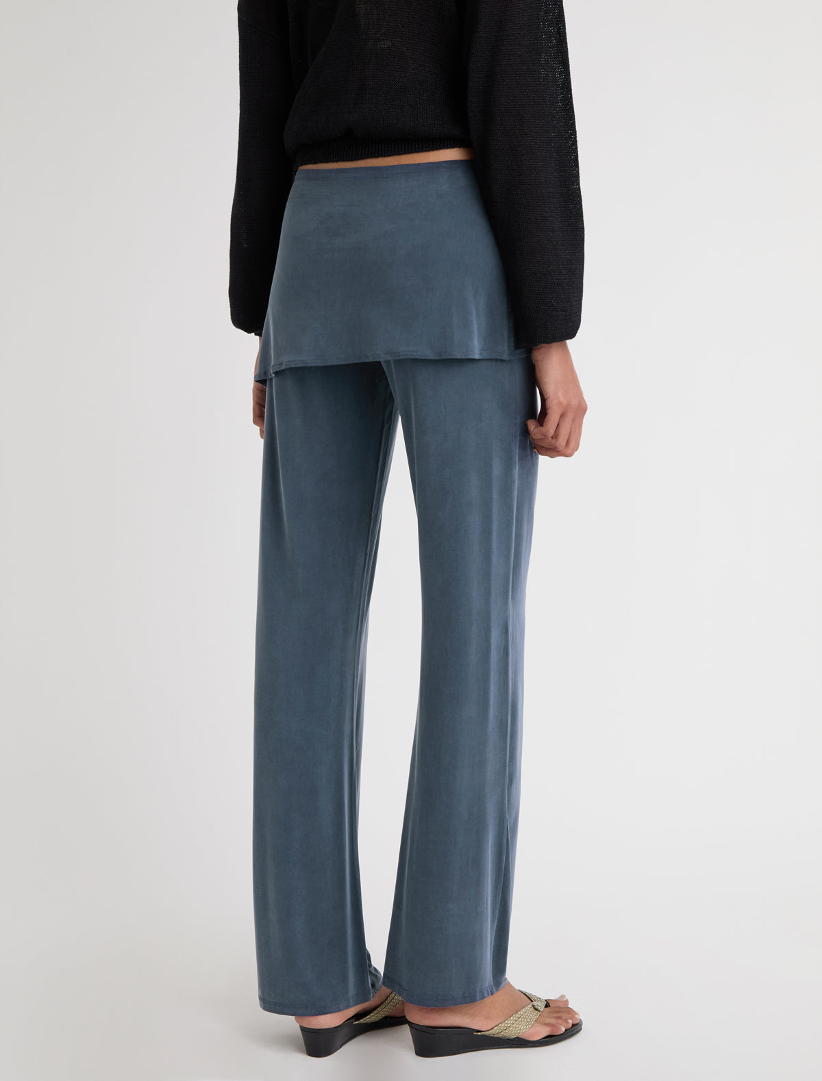 Alexia pants miniskirt cupro pants nileblue