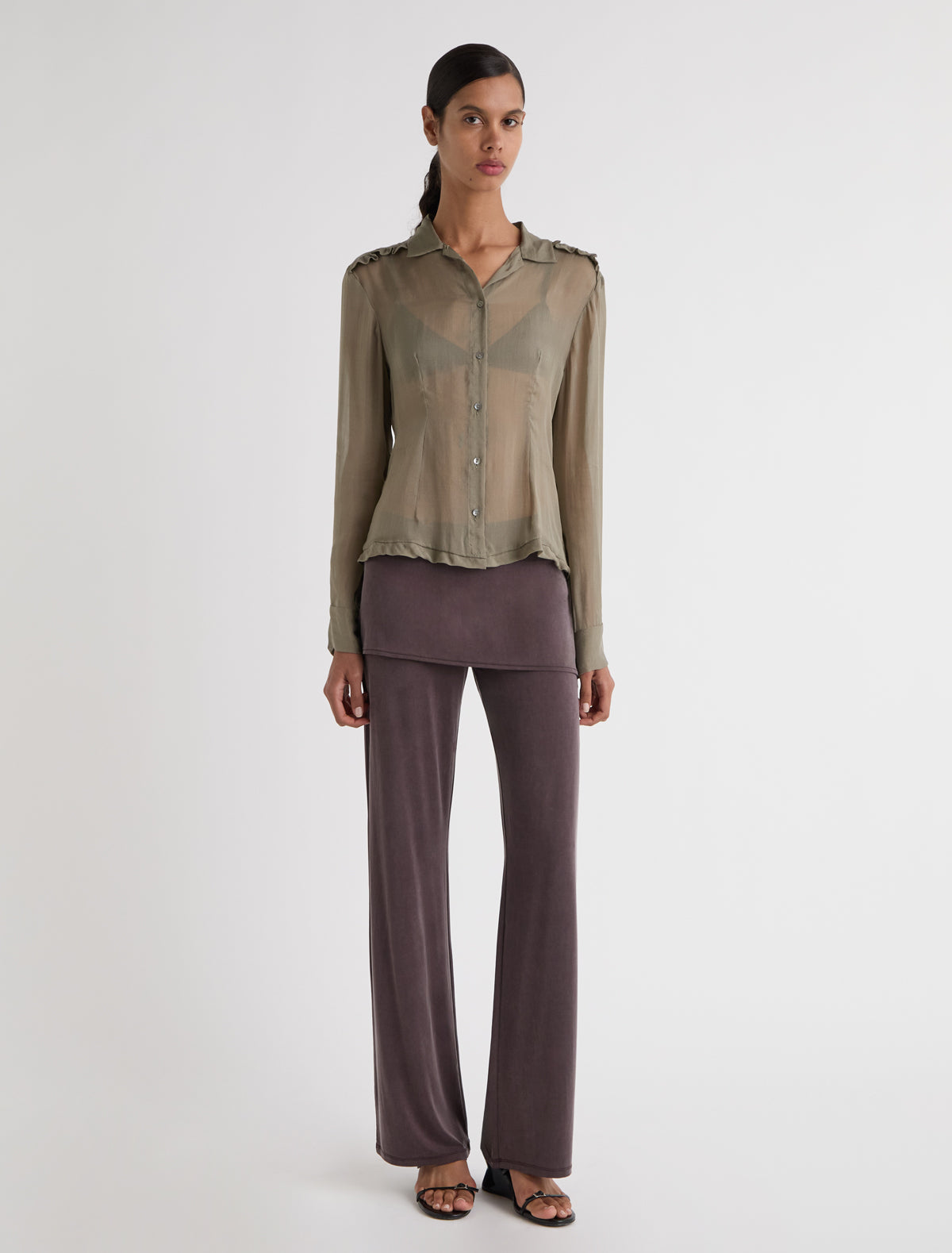 Alexia pants miniskirt cupro pants mahogany