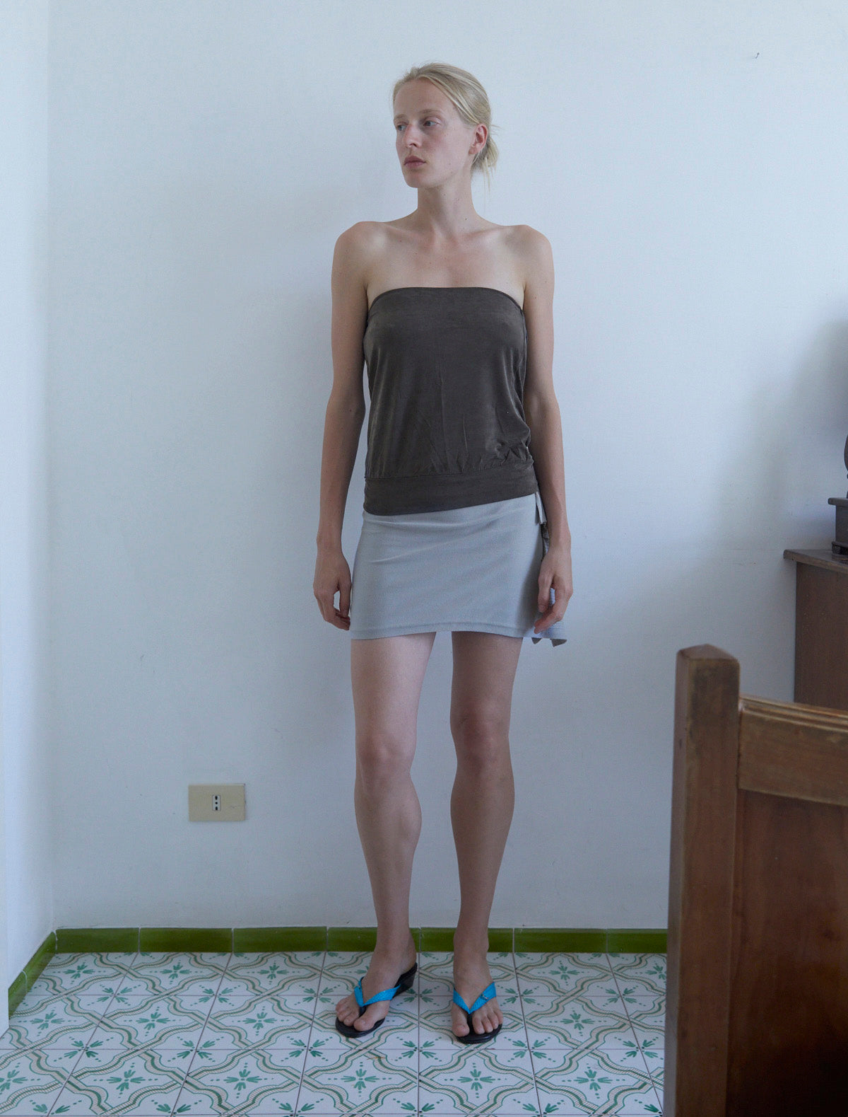 Cupra backless cupro top lightbrown