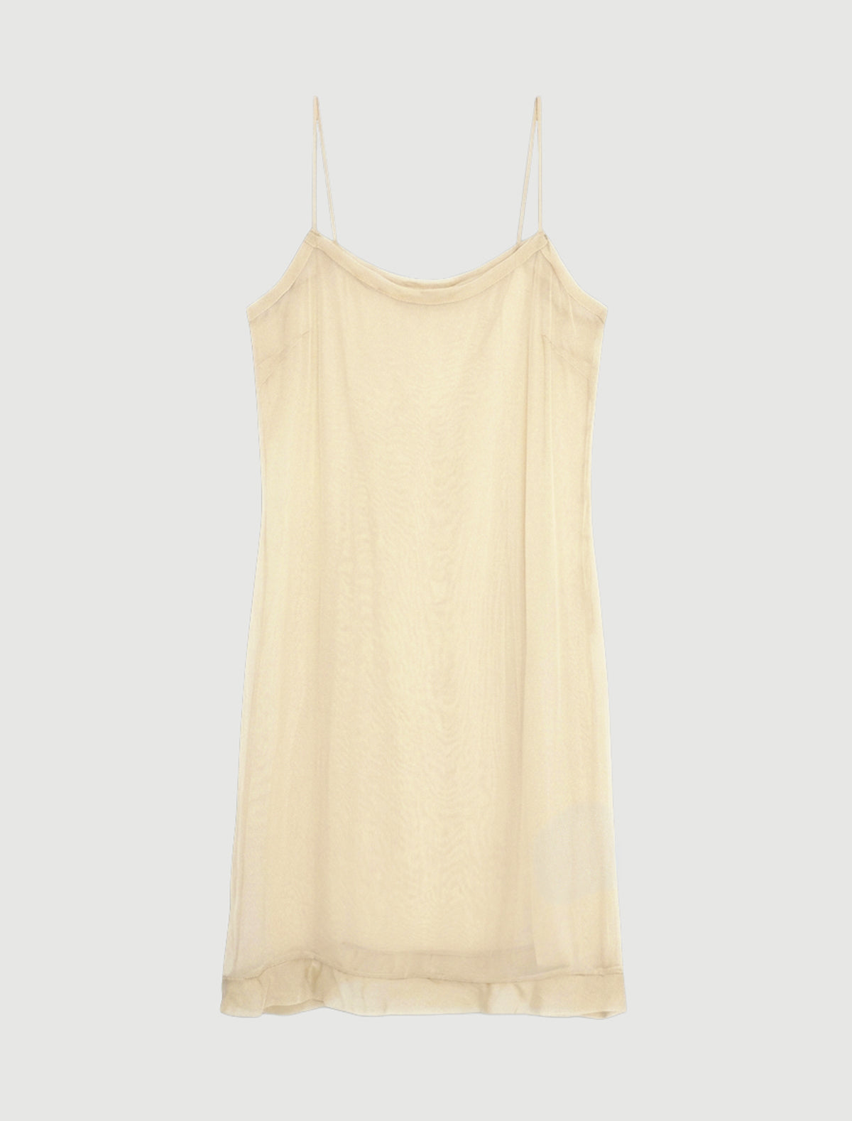 Short enos short silk slip dress ruffle detail