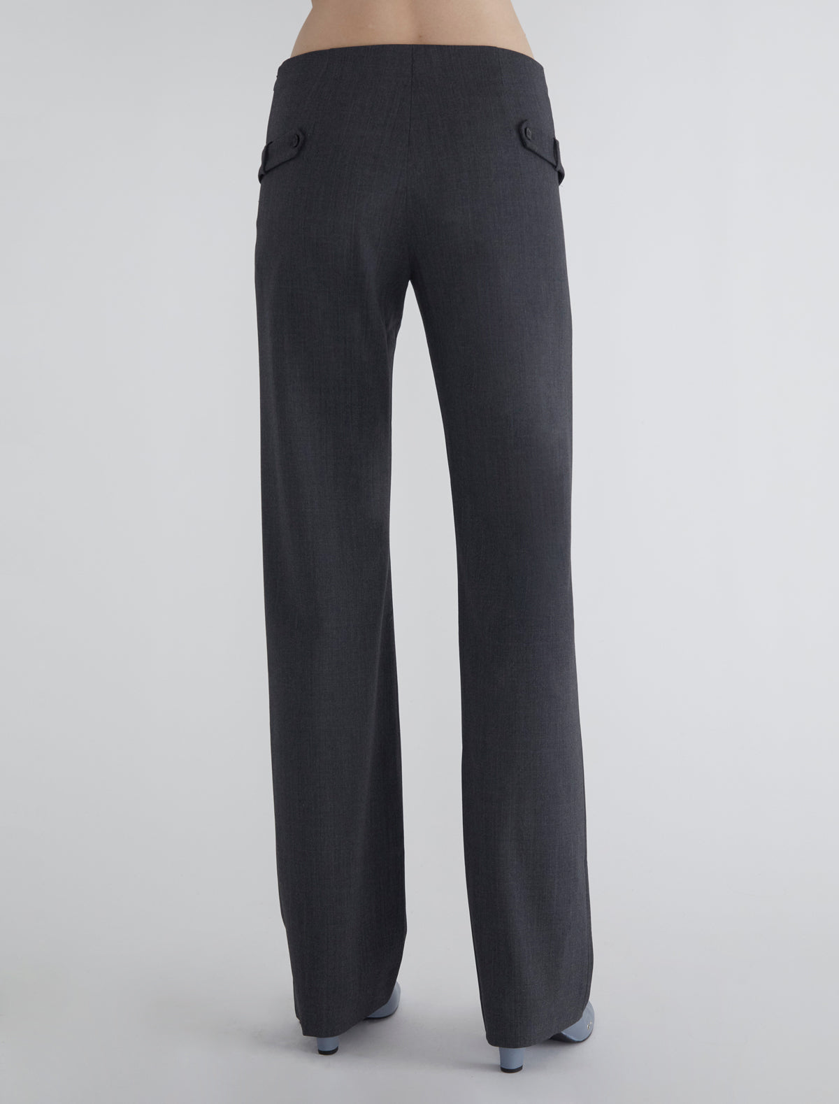 Belts tailored trousers front flap pockets
