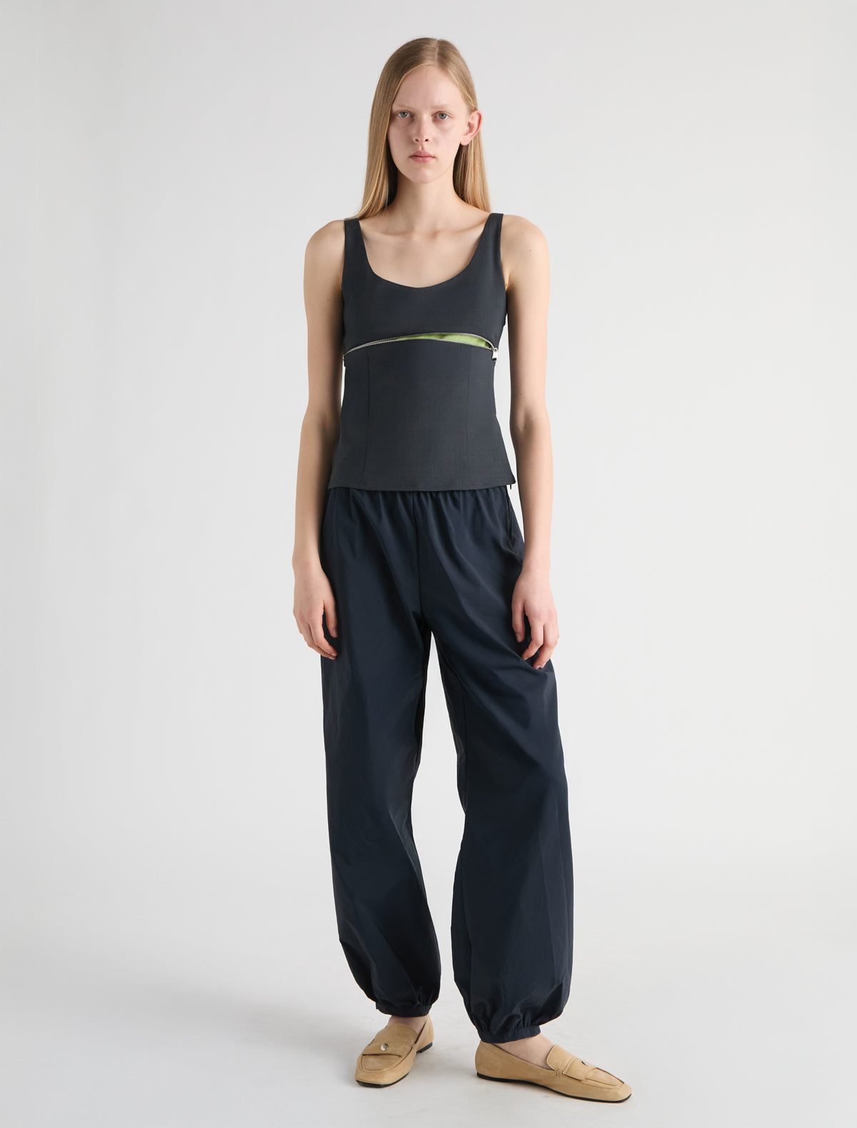 Boza balloon style pants nylon navy