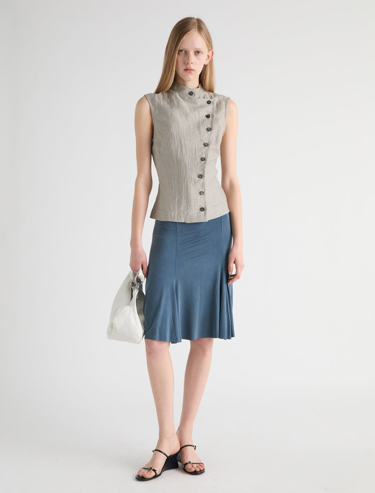 Mini vicky mini skirt cupro greenishblue