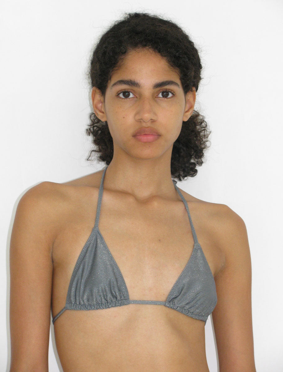 Sil lurex bikini top